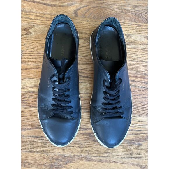 AXEL ARIGATO Black Leather Lace Up Distressed Loafer Sneaker Shoes Mens Size 12 - Picture 8 of 8